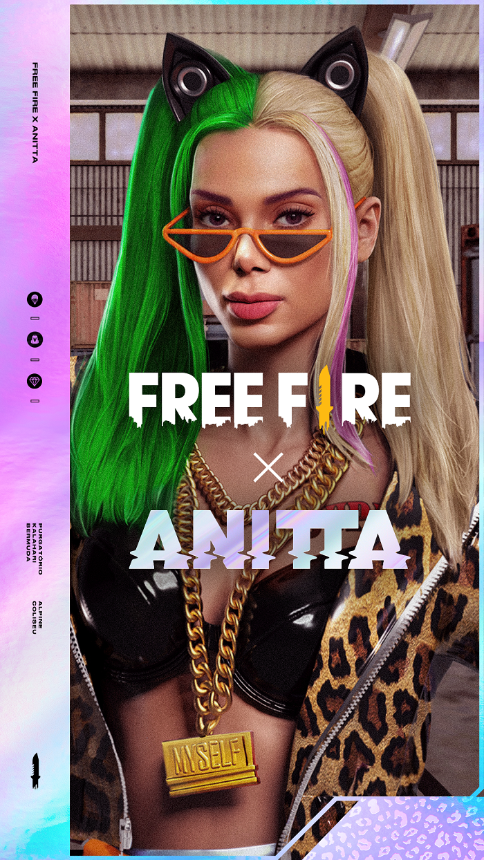 Anitta será personagem de Free Fire e terá música exclusiva dentro do jogo